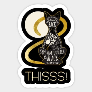 Hocus Pocus Cat Spell - Just. Like. This Sticker